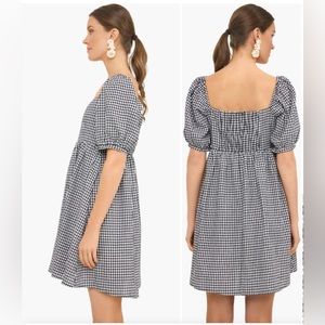 Pomander Place Black & White Gingham Mini Dress